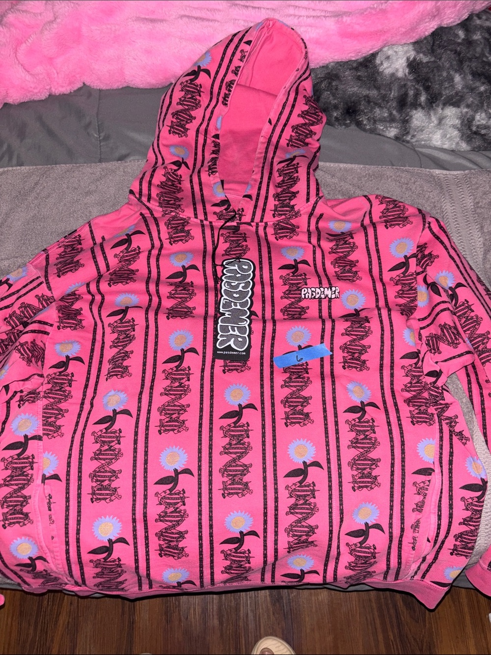 Pass-~Port Pink Graphic Hoodie